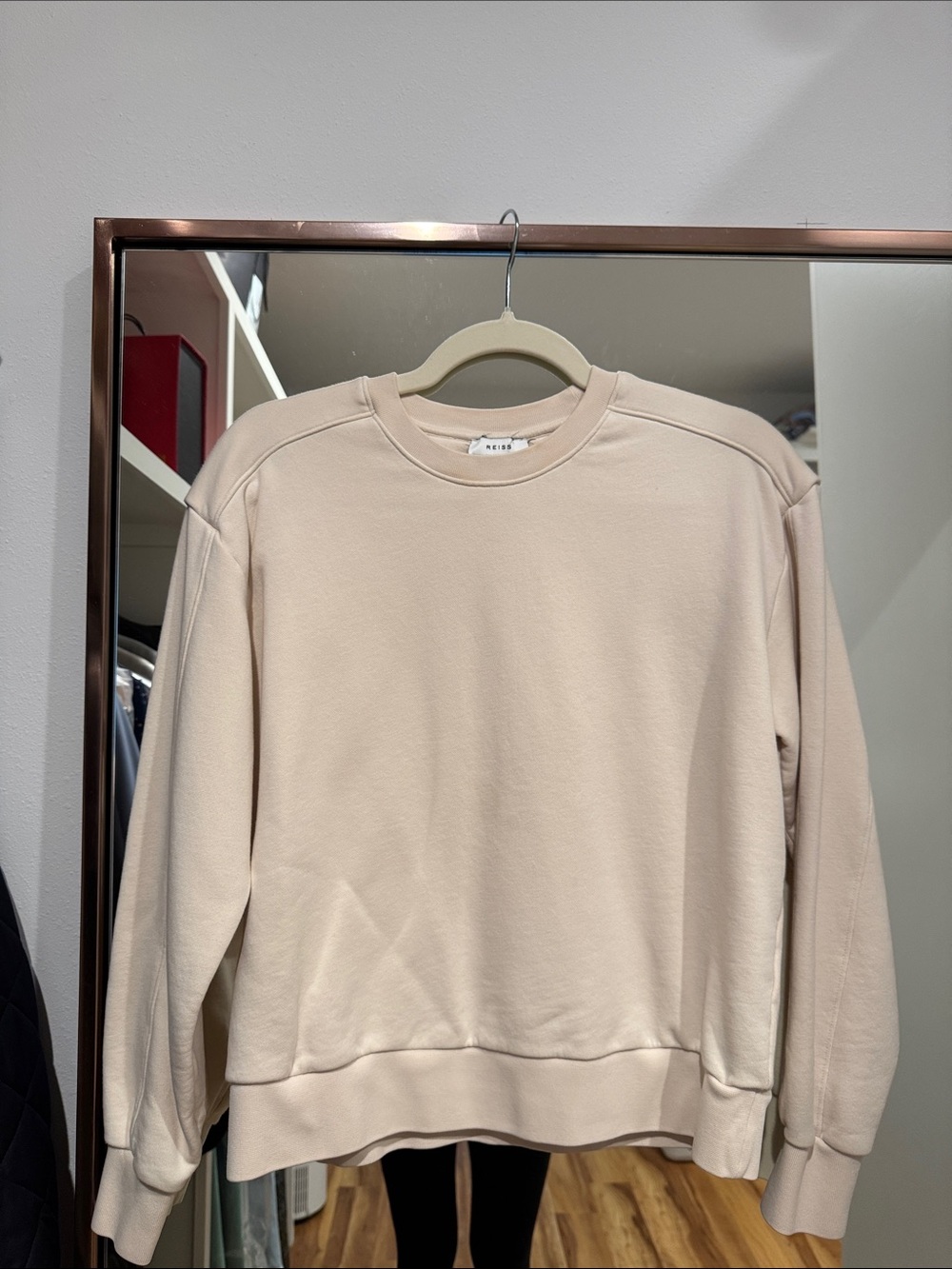 Reiss Crewneck Sweatshirt in Cream